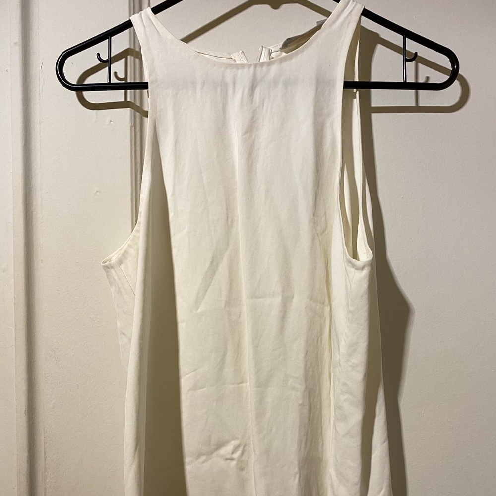 Everlane Cream Sleeveless Blouse